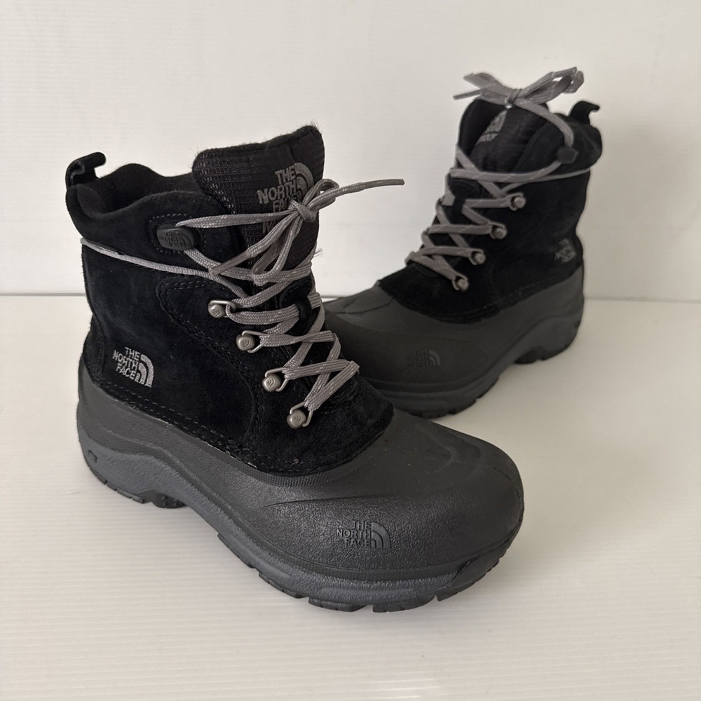 The North Face Heatseeker Waterproof Plus Black‎ Lined Winter Boots Boys Size 5
